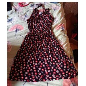 black printed dress